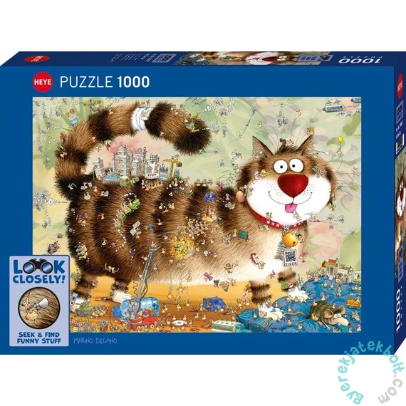 Heye 1000 db-os puzzle - Look Closely! - At the Cat (30067)