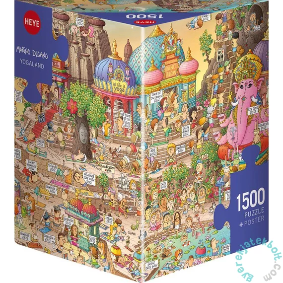 Heye 1500 db-os Triangular puzzle - Yogaland (30047)