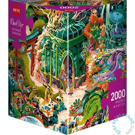 Heye 2000 db-os Triangular puzzle - Botanic Garden (30088)