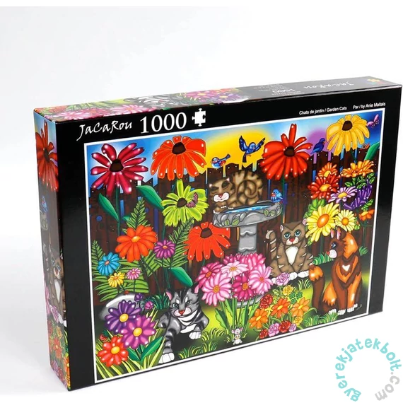 JaCaRou 1000 db-os puzzle - Garden cats (JP-CJGC1000)