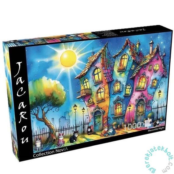 JaCaRou 1000 db-os puzzle - Meowtiful night (JP-MENI1000)