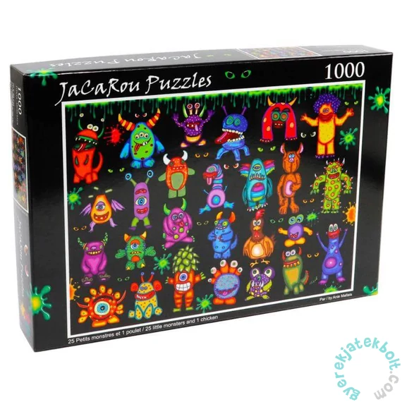 JaCaRou 1000 db-os puzzle - 25 little monsters and 1 chicken (JP-PM1000421)