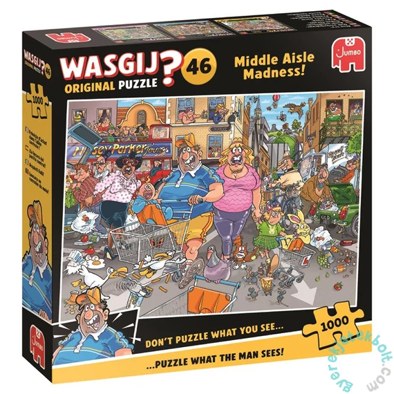 Jumbo 1000 db-os puzzle - Wasgij Original 46 - Middle Aisle Madness (00505)