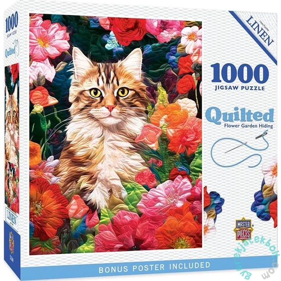 MasterPieces 1000 db-os puzzle - Quilted - Flower Garden Hiding (72451)