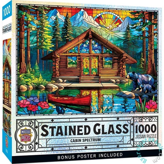 MasterPieces 1000 db-os puzzle - Stained Glass - Cabin Spectrum (72503)