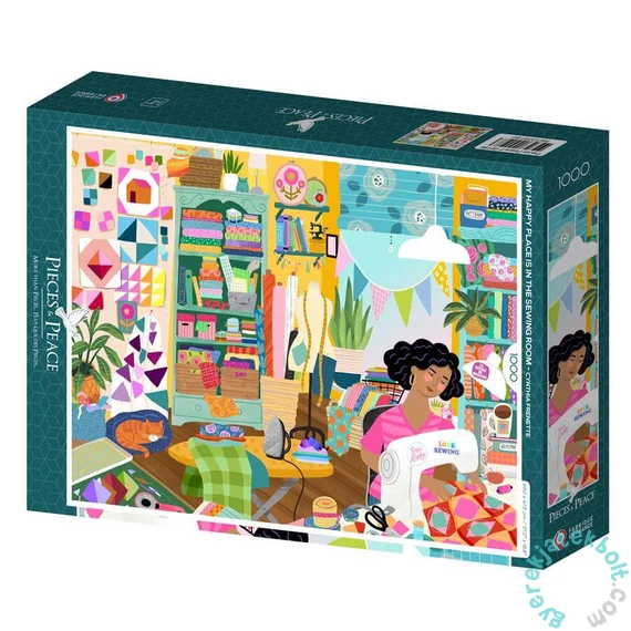 Pieces & Peace 1000 db-os puzzle - My Happy Place is in the Sewing Room (0198)