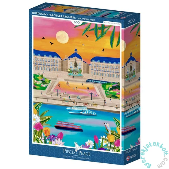 Pieces & Peace 500 db-os puzzle - Bordeaux - Place de la Bourse (0223)