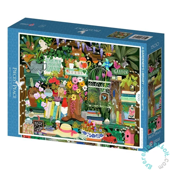Pieces & Peace 1500 db-os puzzle - A Gardener's Library (0227)