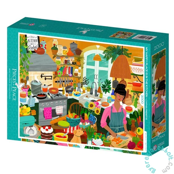 Pieces & Peace 2000 db-os puzzle - My Happy Place is in the Kitchen (0228)