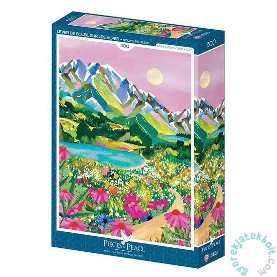 Pieces &amp; Peace 500 db-os puzzle - Lever de Soleil sur les Alpes (0202)