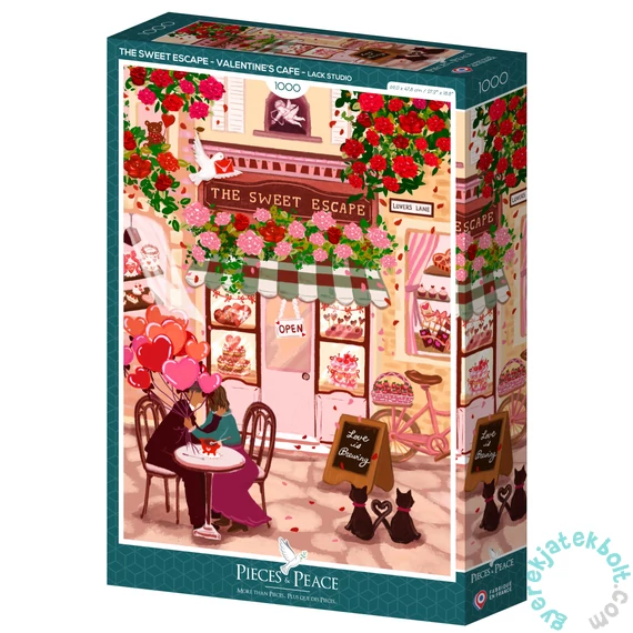 Pieces & Peace 1000 db-os puzzle - The Sweet Escape - Valentine's Cafe (0221)