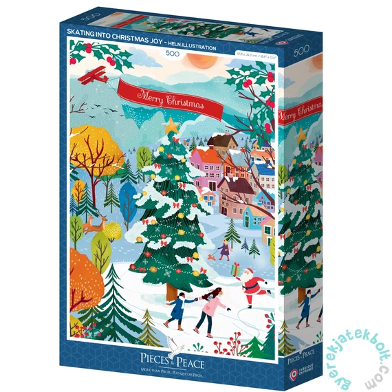 Pieces & Peace 500 db-os puzzle - Skating into Christmas Joy (0253)