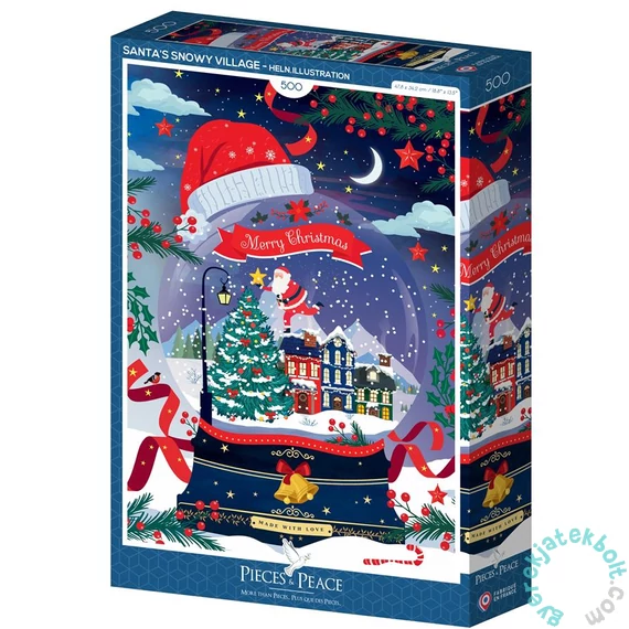 Pieces &amp; Peace 500 db-os puzzle - Santa's Snowy Village (0254)