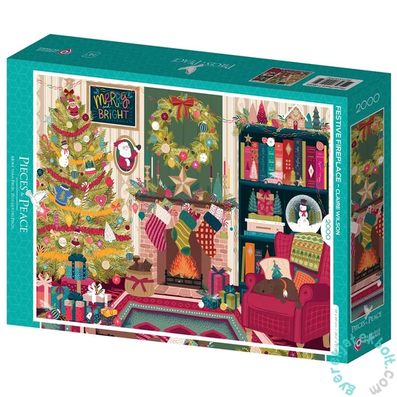 Pieces &amp; Peace 2000 db-os puzzle - Festive Fireplace (0265)