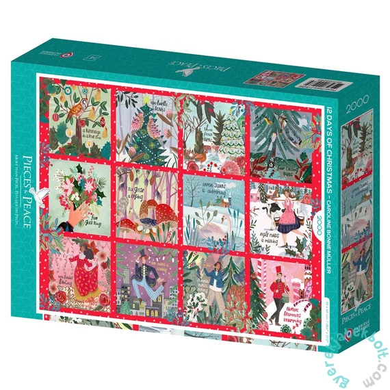 Pieces &amp; Peace 2000 db-os puzzle - 12 Days of Christmas (0266)