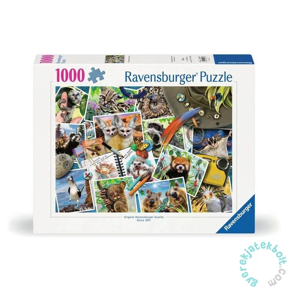 Ravensburger 1000 db-os puzzle - Állati jó útinapló (12000607)