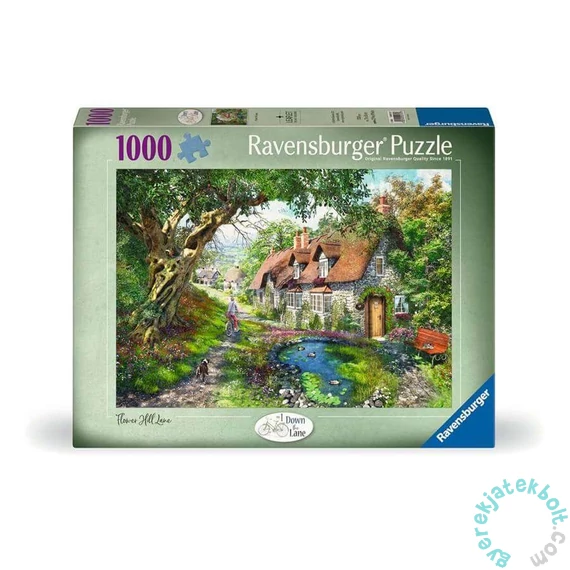 Ravensburger 1000 db-os puzzle - Down the Lane - Flower Hill Lane (12000131)