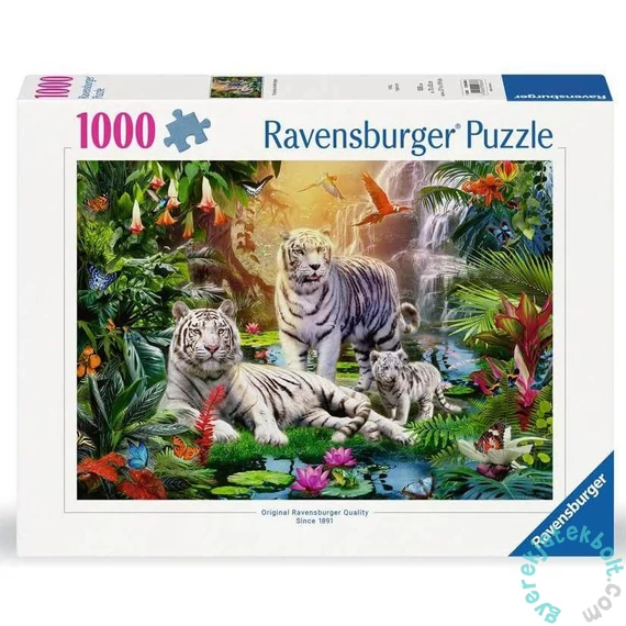 Ravensburger 1000 db-os puzzle - Fehér tigris család (12000886)