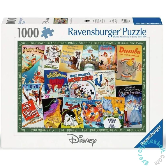 Ravensburger 1000 db-os puzzle - Régi Disney poszterek (12000689)