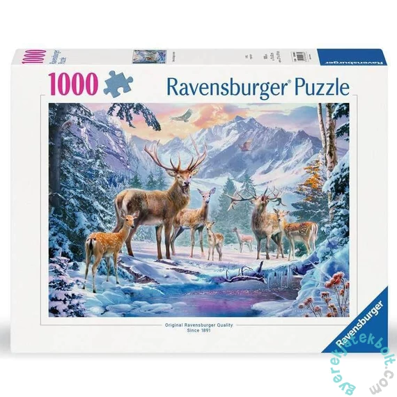 Ravensburger 1000 db-os puzzle - Szarvasok télen (12000888)