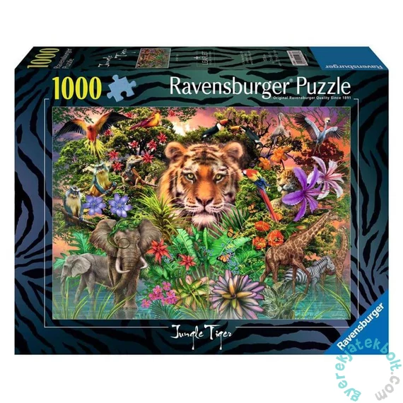 Ravensburger 1000 db-os puzzle - Tigris a dzsungelben (12001273)