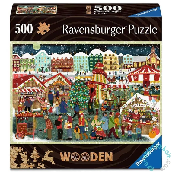 Ravensburger 500 db-os Wooden puzzle - Boldog karácsonyt! (12001539)