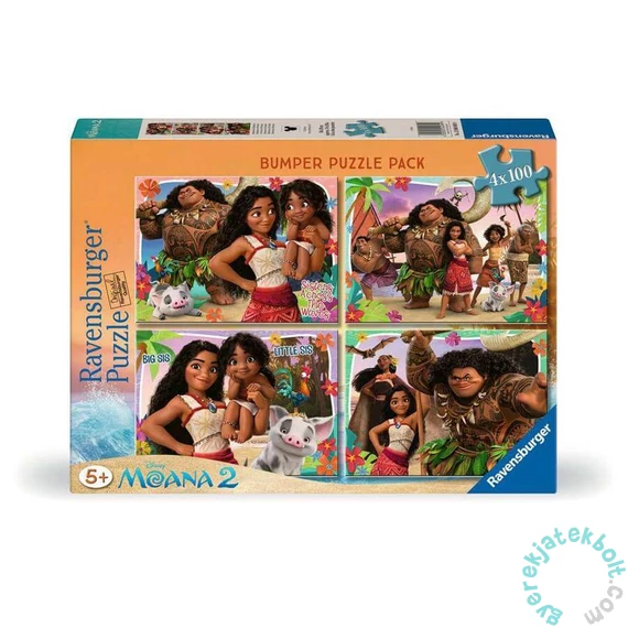 Ravensburger 4 x 100 db-os puzzle - Vaiana (12004069)