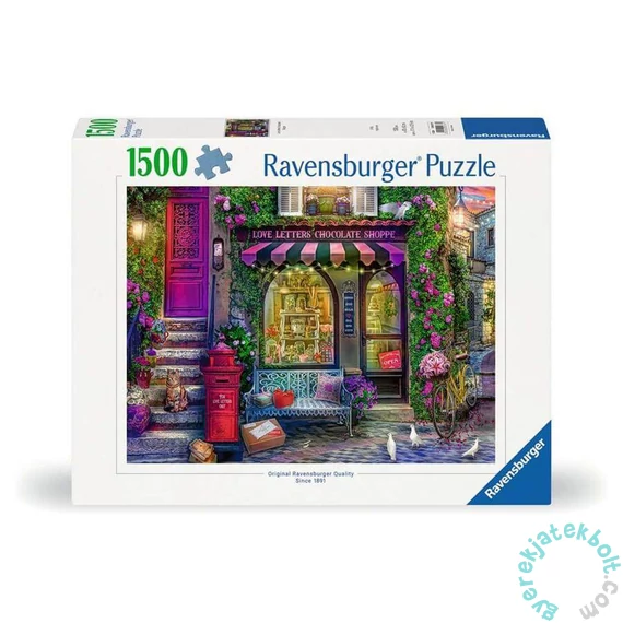 Ravensburger 1500 db-os puzzle - Szerelmes levelek csokoládébolt (12000737)