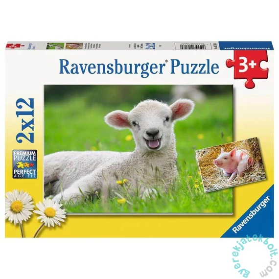 Ravensburger 2 x 12 db-os puzzle - Állatok a farmon (05718)