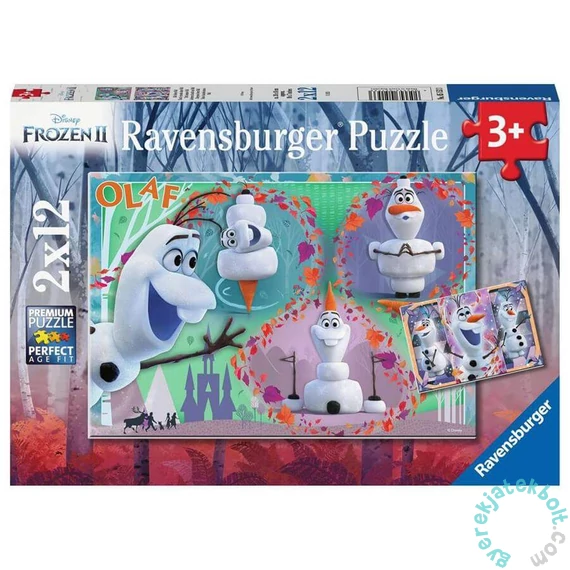 Ravensburger 2 x 12 db-os puzzle - Jégvarázs - Olaf a kedvenc (05153)