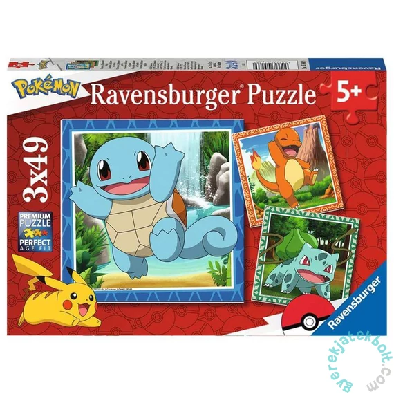 Ravensburger 3 x 49 db-os puzzle - Pokemon - Dínó bébik (05586)