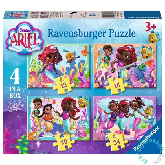 Ravensburger 4 az 1-ben puzzle (12,16,20,24 db-os) - Disney - Ariel (12004024)