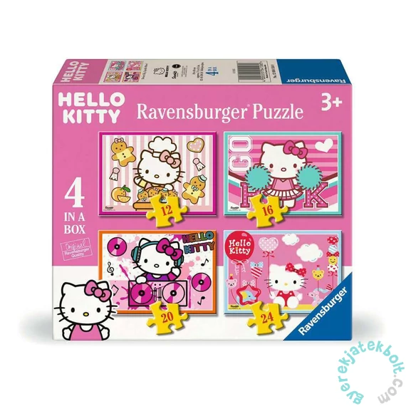 Ravensburger 4 az 1-ben puzzle (12,16,20,24 db-os) - Hello Kitty (12004158)