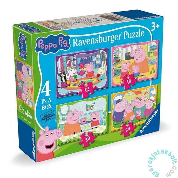 Ravensburger 4 az 1-ben puzzle (12,16,20,24 db-os) Peppa malac - (12004104)