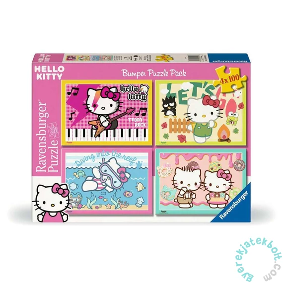 Ravensburger 4 x 100 db-os puzzle - Hello Kitty (12004159)