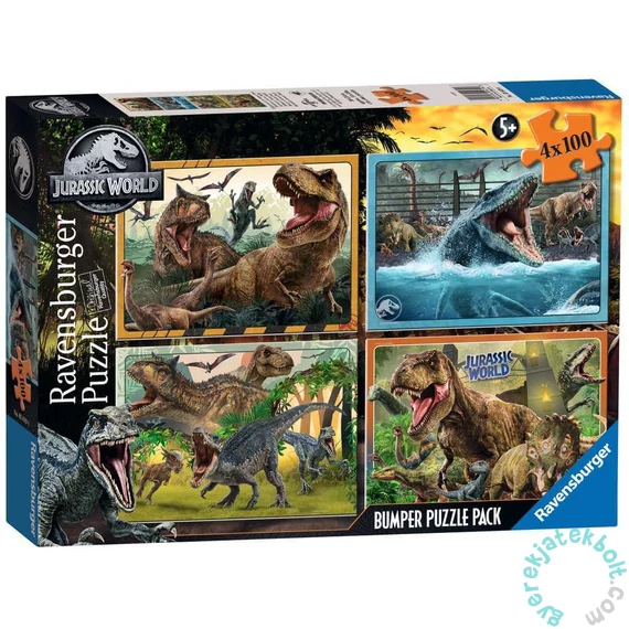 Ravensburger 4 x 100 db-os puzzle - Jurassic World (05619)