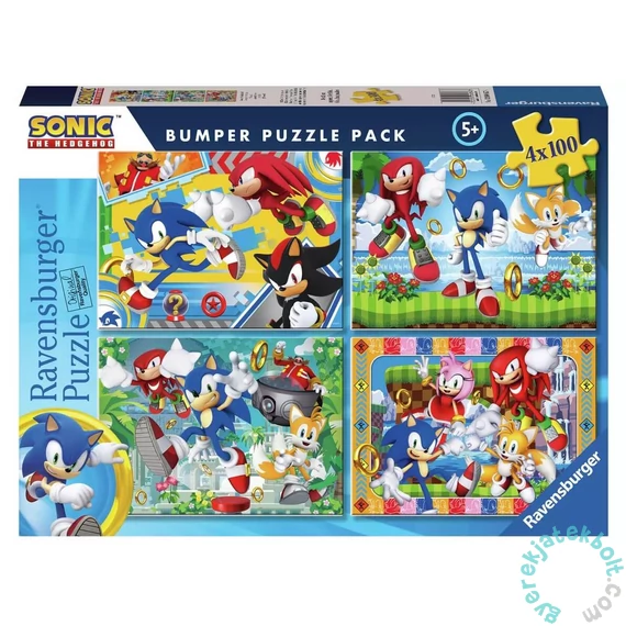 Ravensburger 4 x 100 db-os puzzle - Sonic (12004057)