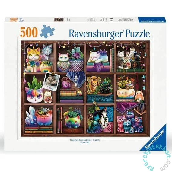 Ravensburger 500 db-os puzzle - Cicák és pozsgások (12000874)