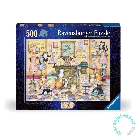 Ravensburger 500 db-os puzzle - Crazy Cats - Taby & Co (12001451)