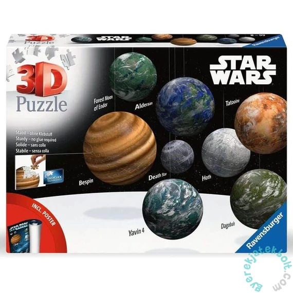 Ravensburger 531 db-os 3D gömb puzzle - Star Wars Galaxis égitestjei (11577)