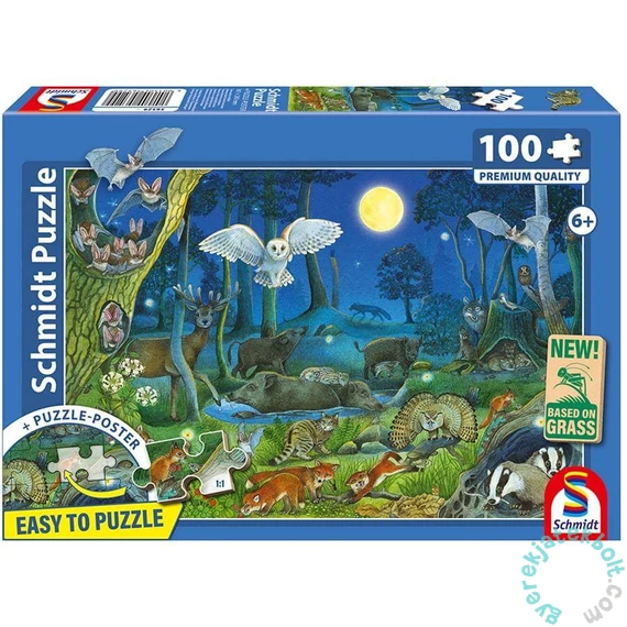 Schmidt 100 db-os puzzle - Animals in the Forest at Night (56529)