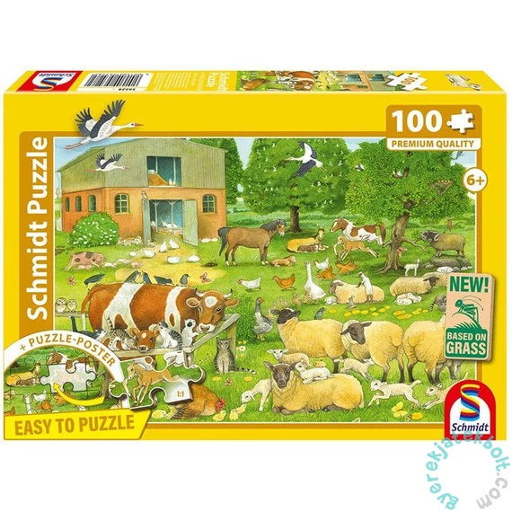 Schmidt 100 db-os puzzle - Baby Animals on the Farm (56528)