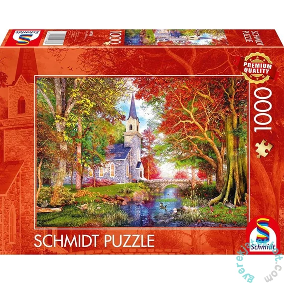 Schmidt 1000 db-os puzzle - Chapel in autumn magic (59788)