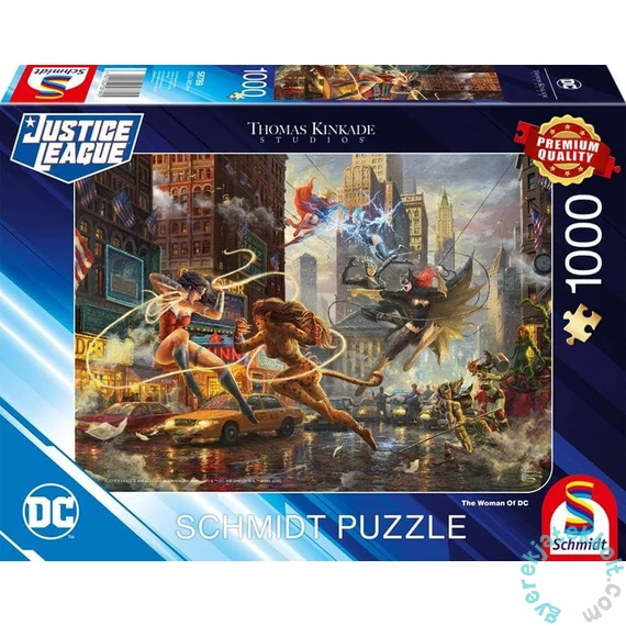 Schmidt 1000 db-os puzzle - DC Justice League - The Women Of DC, Thomas Kinkade (58789)