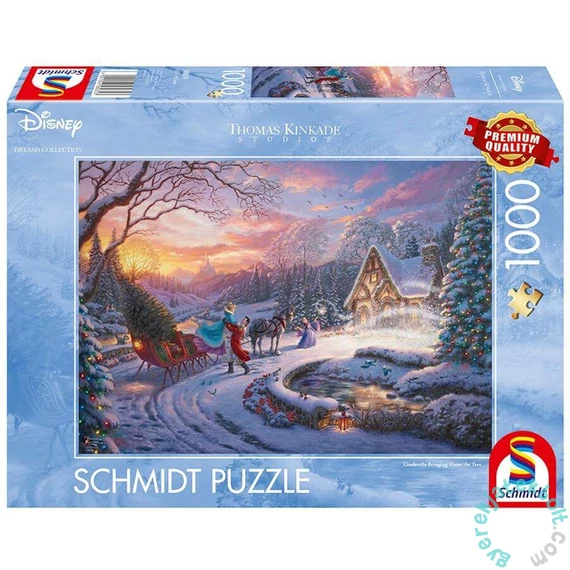 Schmidt 1000 db-os puzzle - Disney - Cinderella - Bringing Home for Christmas, Thomas Kinkade (58035)