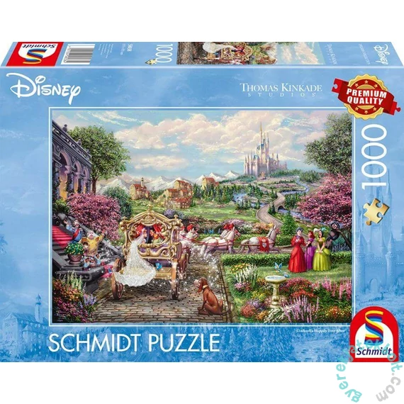 Schmidt 1000 db-os puzzle - Disney - Cinderella Happily Ever After, Thomas Kinkade (58038)