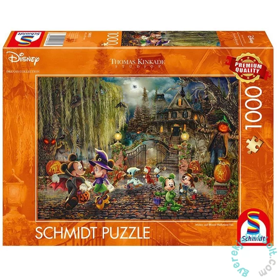 Schmidt 1000 db-os puzzle - Disney - Mickey and Minnie - Halloween Fun, Thomas Kinkade (58033)