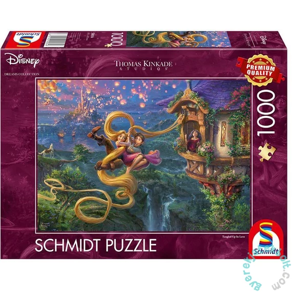 Schmidt 1000 db-os puzzle - Disney - Rapunzel - Tangled up in Love, Thomas Kinkade (58034)