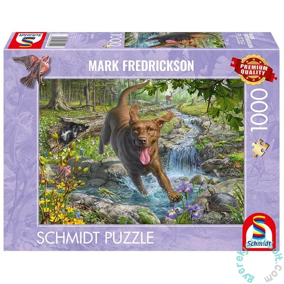 Schmidt 1000 db-os puzzle - Dog's Life - Spring Walk with Labrador Retriever (58559)