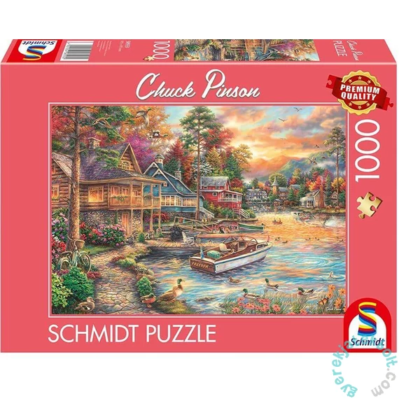 Schmidt 1000 db-os puzzle - Golden Evening at the Shore (58553)